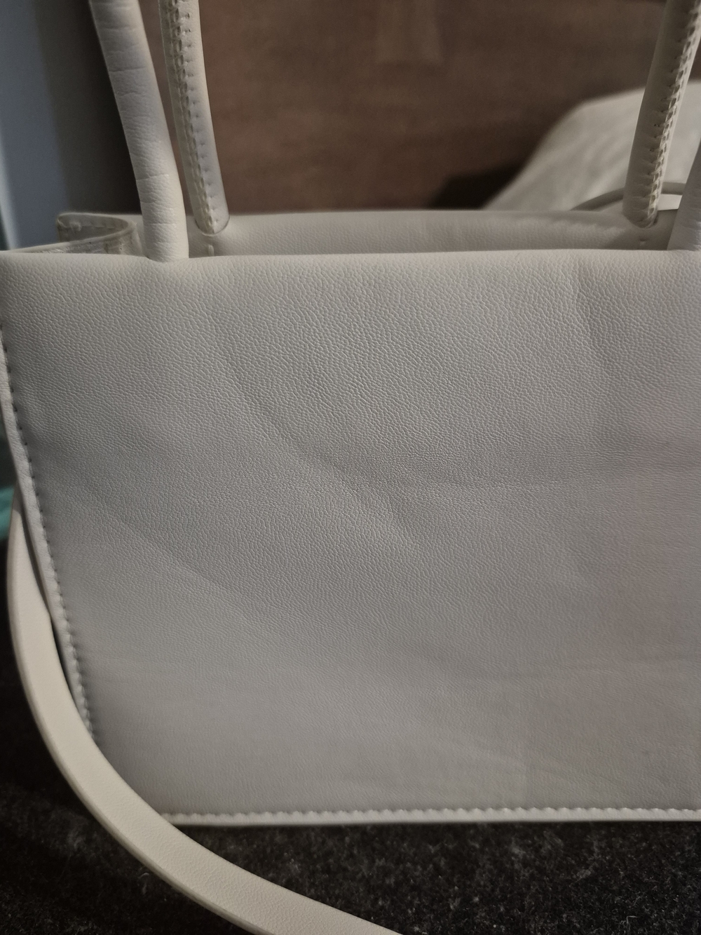 H&M Cream Structured Shoulder Bag - Minimal Silhouette